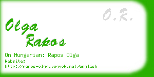 olga rapos business card